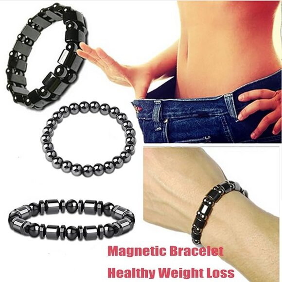 4Pcs Hematite Bracelet for Men Women Bangle Bracelet Magnetic Tiger Eye - Picture 2 of 6